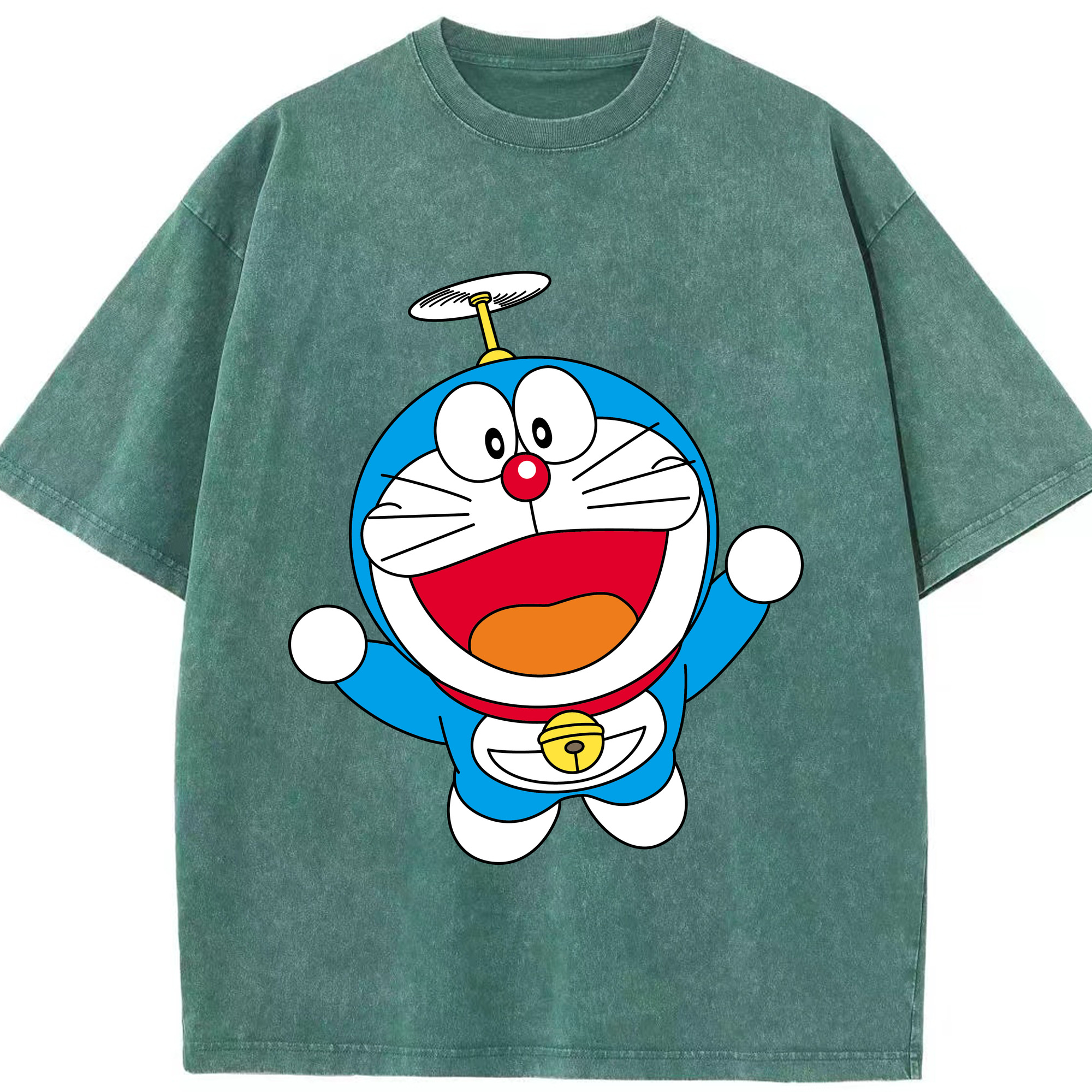 （画像用） ドラえもん Doraemon 綿100% ヴィンテージ風 半袖Tシャツ（フロントプリント）